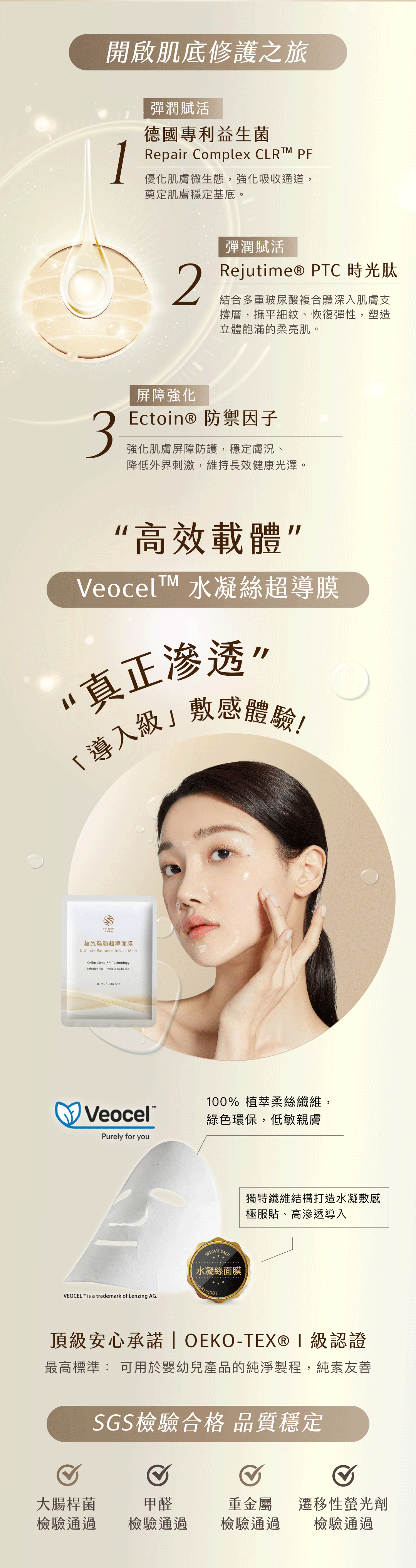 德國專利益生菌、時光肽、Ectoin防禦因子