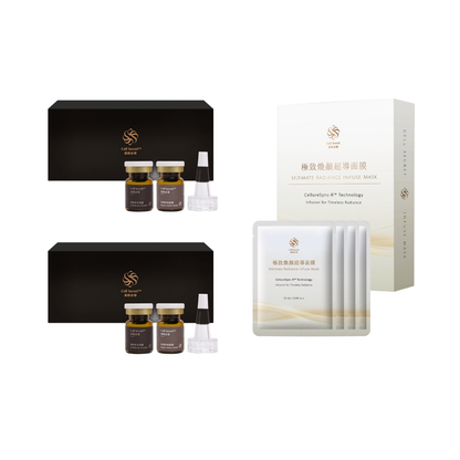 【煥亮修護組】Cell Secret™肌因煥活組 (1入組) + 極致煥顏超導面膜 (1盒)(預購)